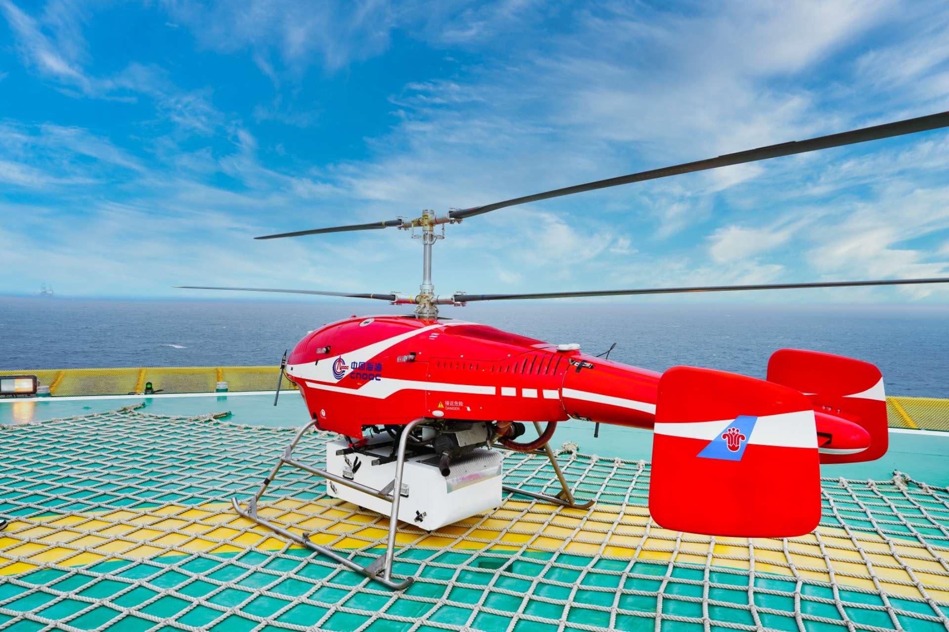 我国海上油田首次实现无人机规模化作业 我国海上油田首次实现无人机规模化作业