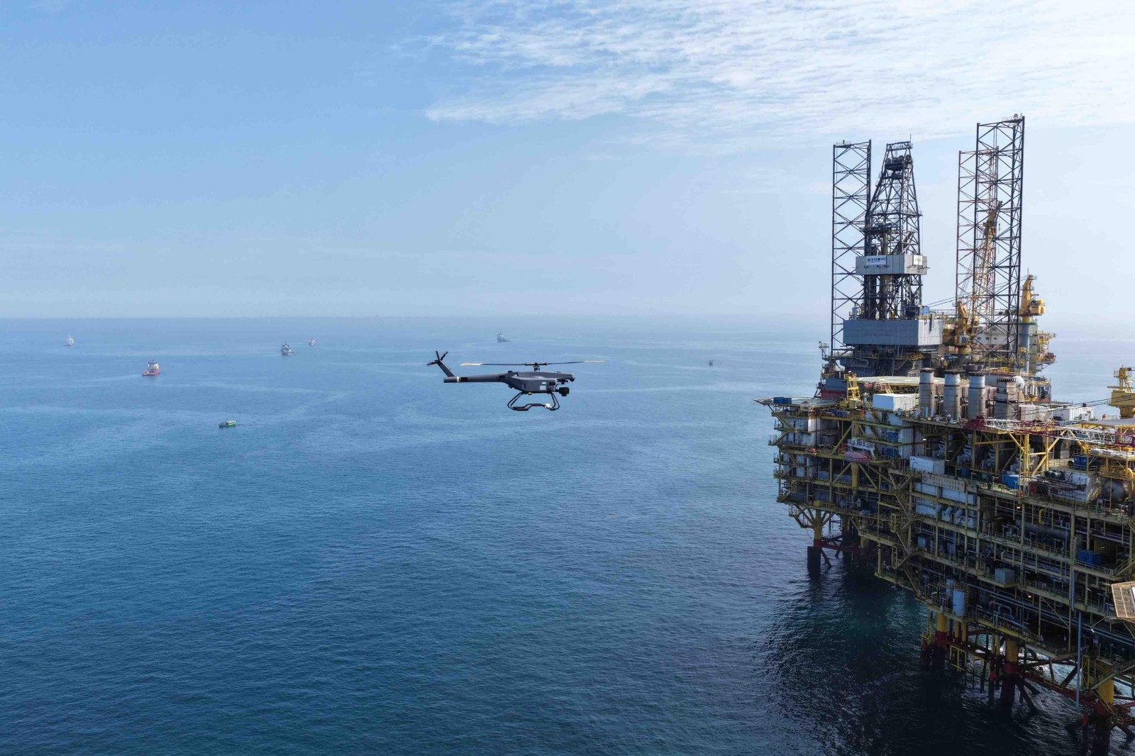 我国海上油田首次实现无人机规模化作业 我国海上油田首次实现无人机规模化作业